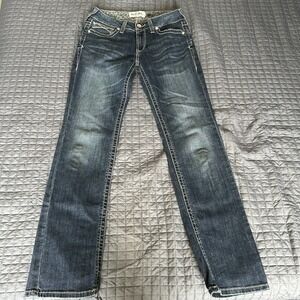 Ariat Woman's 30R Jeans Ariat-2730 10042182 Real Mid Rise Straight Leg